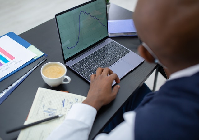 Man working at a laptop