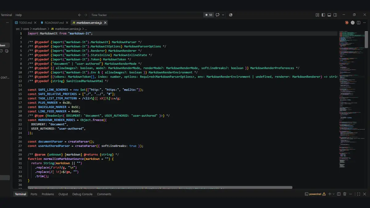 Longtail Forge Update screenshot of Visual Studio Code working environment with code displayed.