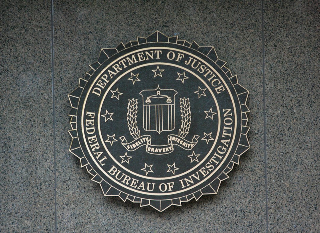 U.S. Department of Justice seal, illustrating the federal investigation of an FBI breach claim.