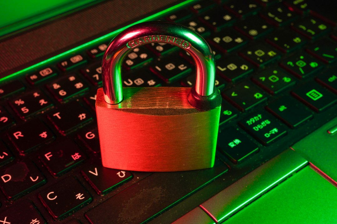 Red padlock on a computer keyboard, illustrating an AI agent data breach.