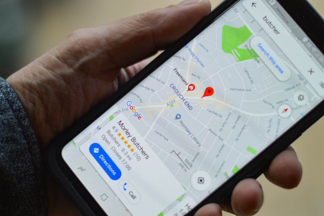 Smartphone displaying Google Maps, illustrating Google location data practices.